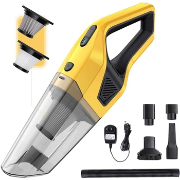 Hand Held Vacuum Cordless Portable Vacuum Cleaner with Strong Suction Cup, Dry and Wet Vacuum Cleaner, Suitable for Car / Kitche
Hand Held Vacuum Cordless Portable Vacuum Cleaner with Strong Suction Cup, Dry and Wet Vacuum Cleaner, Suitable for Car / Kitche