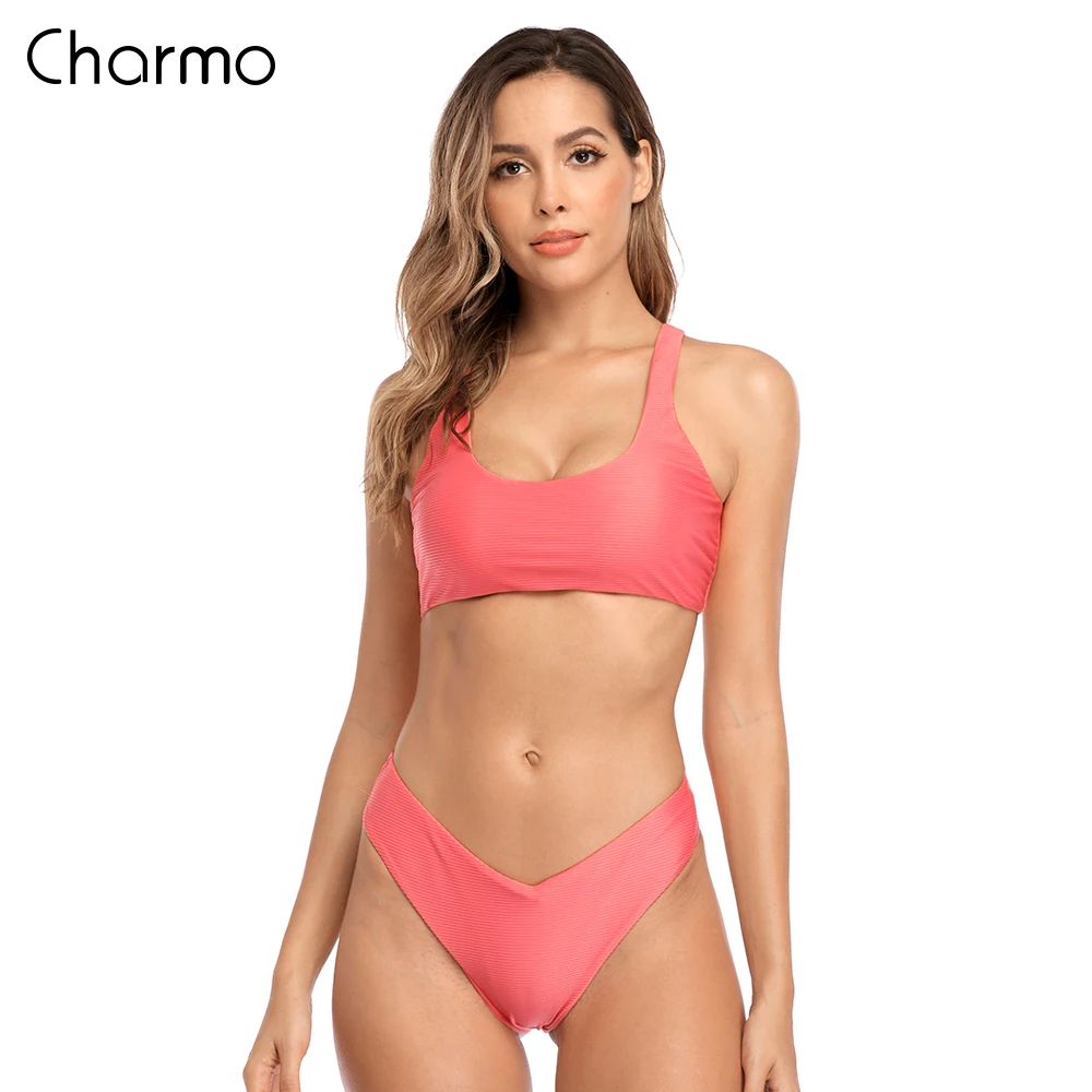 Charmo Women Bikini Set Swimwear Solid Color Swimsuit Side Bandage Bathing Suit triangle Beachwear Push Up Sexy Bikini
Charmo Women Bikini Set Swimwear Solid Color Swimsuit Side Bandage Bathing Suit triangle Beachwear Push Up Sexy Bikini