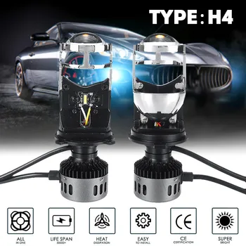 2PCS Mini Bi-LED projector lens H4 Mini Bi LED Projector Headlights lens Full Metal Hi/Lo Light IP65 60W 5500K Car Motorcycle
2PCS Mini Bi-LED projector lens H4 Mini Bi LED Projector Headlights lens Full Metal Hi/Lo Light IP65 60W 5500K Car Motorcycle