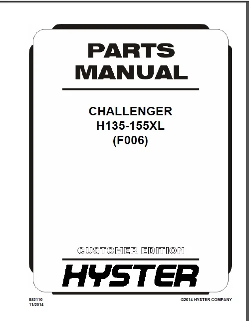 

Hyster Spare Parts PDF 2017 For USA And EURO Version FULL MODELS