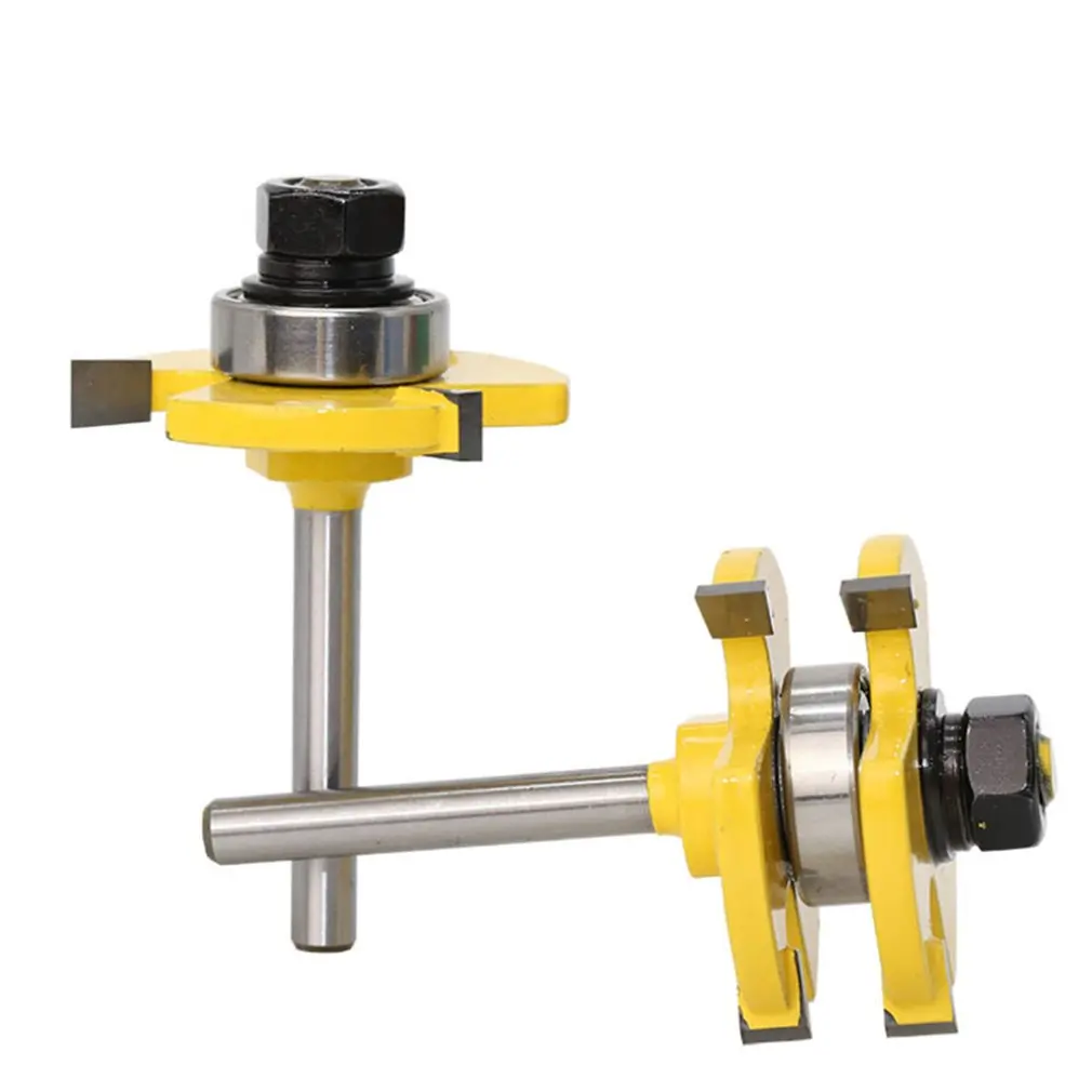 2pcs set 3 Teeth T-type Tenon Knife Cutter Bit Tongue & Groove Router Bit Set T-Shape Wood Milling Neutral high speed steel
2pcs set 3 Teeth T-type Tenon Knife Cutter Bit Tongue & Groove Router Bit Set T-Shape Wood Milling Neutral high speed steel