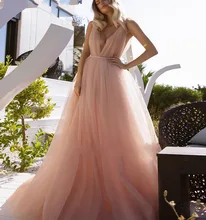 Sexy Light Pink Open Back Tulle Long Evening Dresses Robe De Soiree Belt Sleeveless V Neck Prom Party Gown Vestidos De Fiesta
Sexy Light Pink Open Back Tulle Long Evening Dresses Robe De Soiree Belt Sleeveless V Neck Prom Party Gown Vestidos De Fiesta