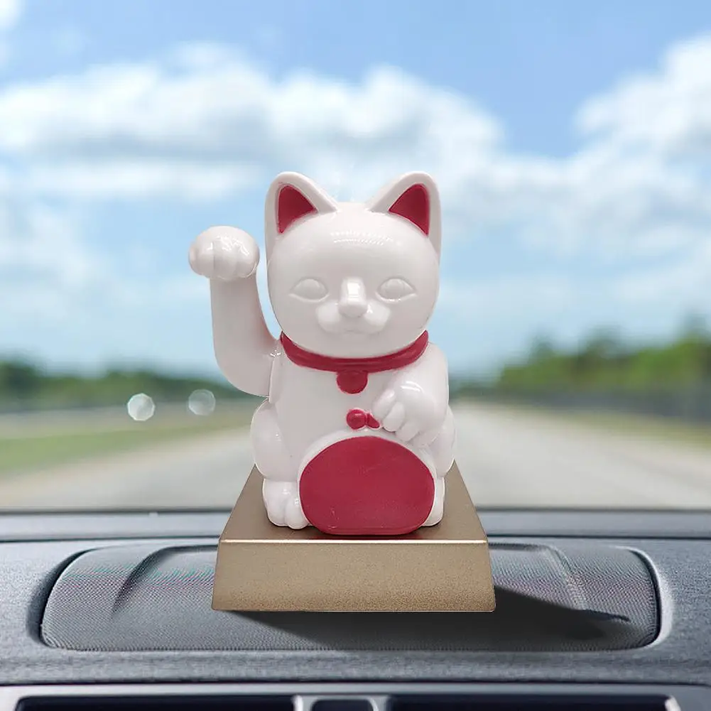 Украшение автомобиля на солнечной батарее Lucky Cat интерьер подарок кукла-качалка