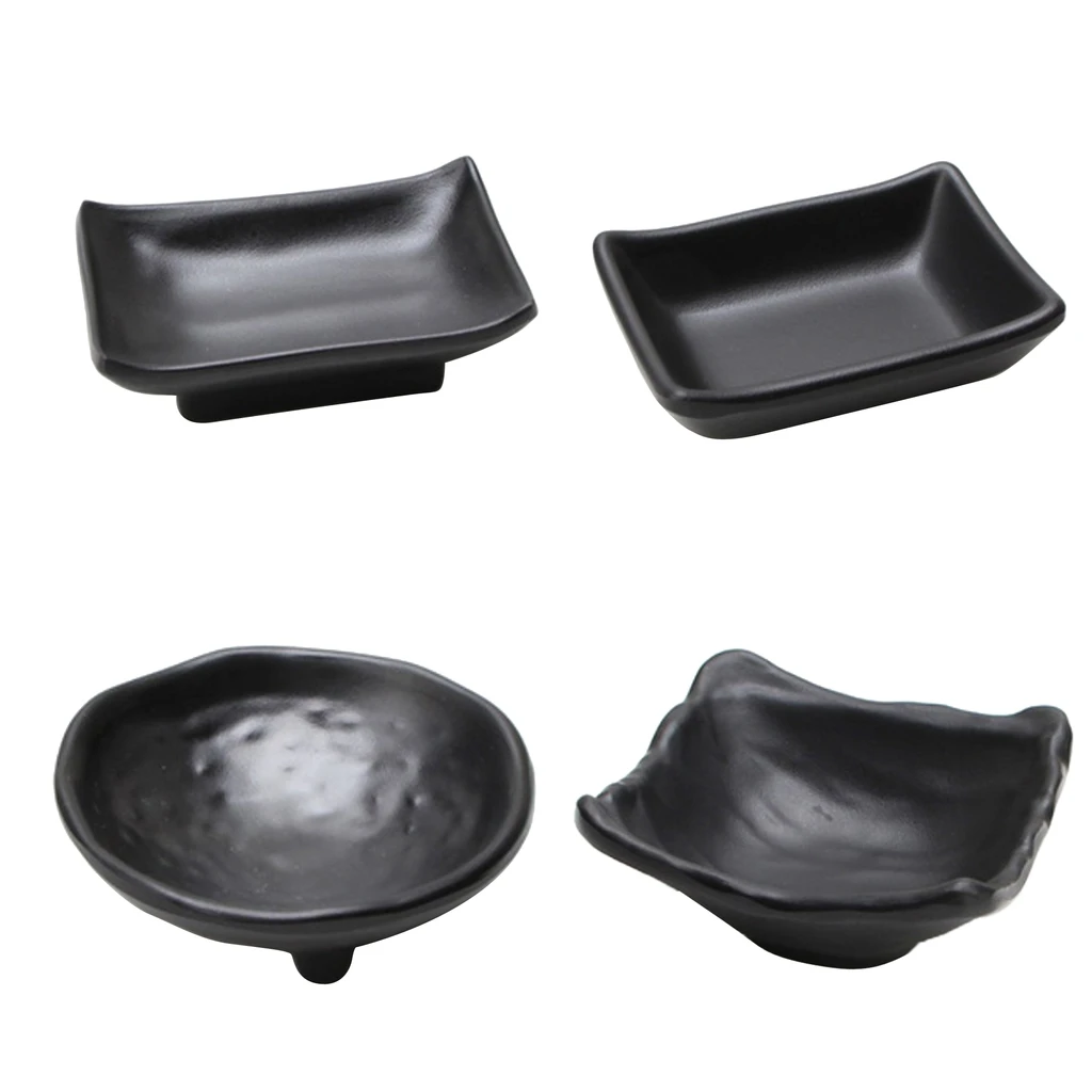 4-set Snack Dipper Saucer Tray Condiment Tomato Chips Corns Nuts Bite Bowl B