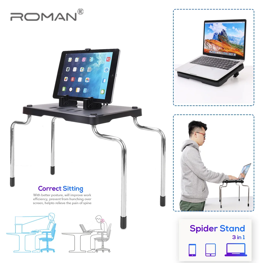 Three-in-one bracket Laptop Table Stand With Adjustable Ergonomic Design Stand Notebook Desk For Ultrabook, Netbook Or Tablet
Three-in-one bracket Laptop Table Stand With Adjustable Ergonomic Design Stand Notebook Desk For Ultrabook, Netbook Or Tablet