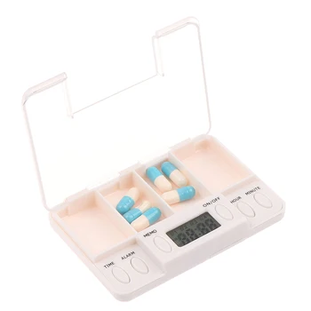 Electronic Timing Reminder 4 Grid Pill Box Medicine Storage Box Medicine Boxes Alarm Timer Pills Organizer Pill Drug Container
Electronic Timing Reminder 4 Grid Pill Box Medicine Storage Box Medicine Boxes Alarm Timer Pills Organizer Pill Drug Container