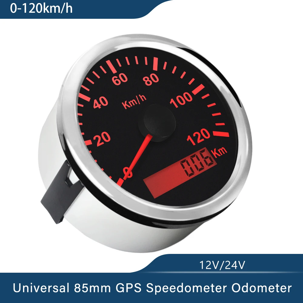3 3/8 inch GPS Speedometer Odometer 0-120KM/H 0-200km/h Speed Gauge Replacement for ATV Car Truck Motorcycle 12V 24V
3 3/8 inch GPS Speedometer Odometer 0-120KM/H 0-200km/h Speed Gauge Replacement for ATV Car Truck Motorcycle 12V 24V