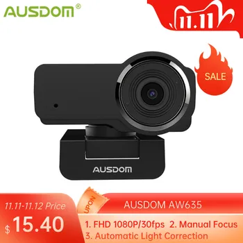 AUSDOM AW635 HD Webcam 1080P Streaming Web Camera with Mic Automatic Light Correction PC Cameras for OBS Skype YouTube
AUSDOM AW635 HD Webcam 1080P Streaming Web Camera with Mic Automatic Light Correction PC Cameras for OBS Skype YouTube