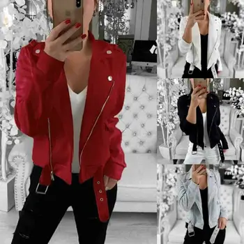 Women's Ladies Zip Up Casual Jacket Coats Biker Flight Casual Top Coat Outwear 
Women's Ladies Zip Up Casual Jacket Coats Biker Flight Casual Top Coat Outwear