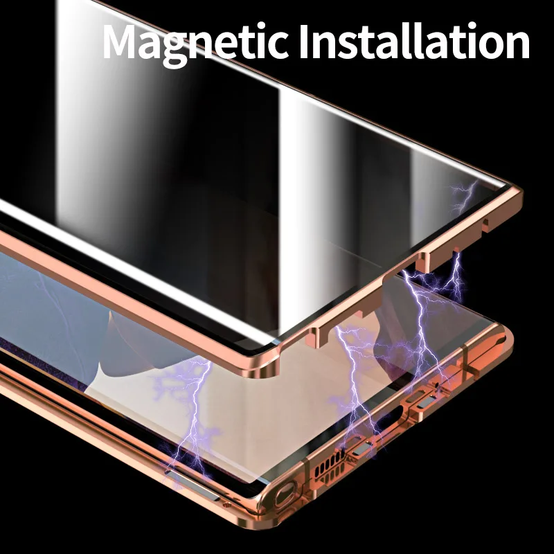 Антишпионский защитный стеклянный чехол для Samsung Galaxy Note 20 S20 Ultra S10 S9 S8