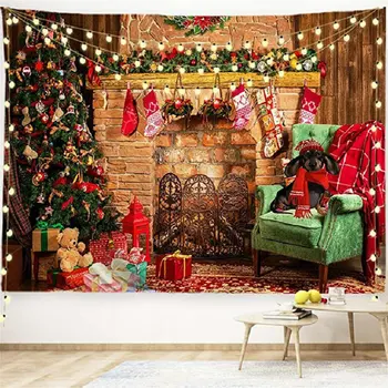 Christmas Party Tapestry Wall Hanging Fireplace Xmas Tree Socks Bedroom Dorm Wall Blanket Decoration New Year Photo Booth
Christmas Party Tapestry Wall Hanging Fireplace Xmas Tree Socks Bedroom Dorm Wall Blanket Decoration New Year Photo Booth