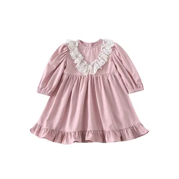 WLG Girls Cute Dresses Kids Spring Autumn Pink Beige O-neck Long Sleeve Lace Ruffle Dress Baby Girl Casual Clothes for 1-5T
WLG Girls Cute Dresses Kids Spring Autumn Pink Beige O-neck Long Sleeve Lace Ruffle Dress Baby Girl Casual Clothes for 1-5T