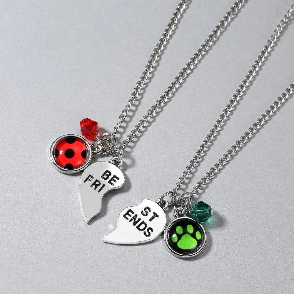 Cat Noir Necklace Ladybug Friendship Necklace Set