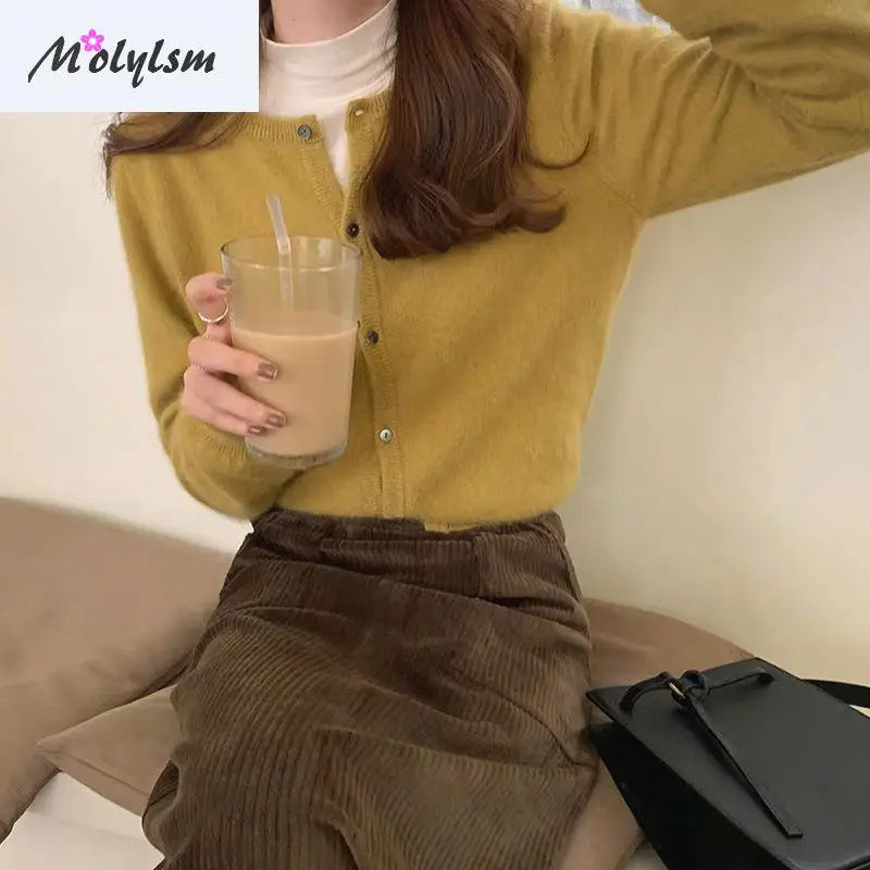 Autumn 2020 New Round Neck Purple Short Knit Small Cardigan Loose-Fitting Sweater Jacket Women
Autumn 2020 New Round Neck Purple Short Knit Small Cardigan Loose-Fitting Sweater Jacket Women