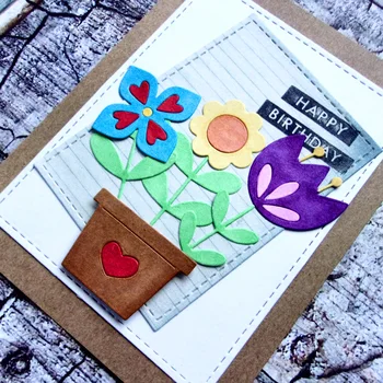 4 Pcs Different Flowers Metal Cutting Dies Potted Plant Stencil for DIY Scrapbooking Embossing Card Decoration 
4 Pcs Different Flowers Metal Cutting Dies Potted Plant Stencil for DIY Scrapbooking Embossing Card Decoration