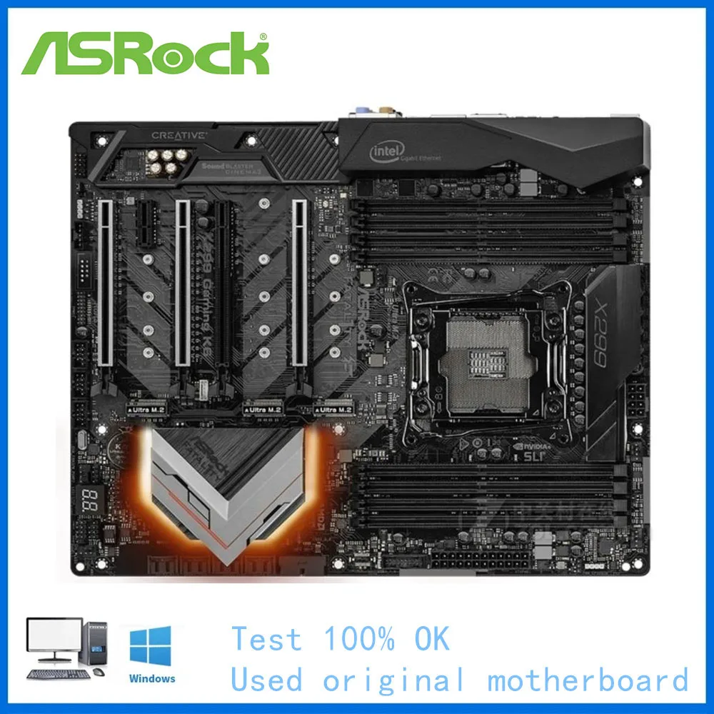 For ASRock X299 Gaming K6 Motherboard LGA 2066 For Intel X299 Used Desktop Mainboard M.2 NVMe SATA3 PCI-E X16 3.0
For ASRock X299 Gaming K6 Motherboard LGA 2066 For Intel X299 Used Desktop Mainboard M.2 NVMe SATA3 PCI-E X16 3.0
