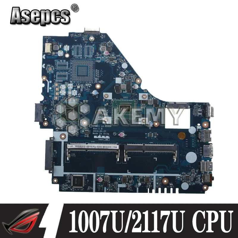Z5WE1 LA-9535P материнская плата для For Acer aspire E1-530 E1-570 ноутбука 1007U/2117U тестовая работа 100%