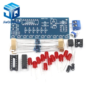 NE555 CD4017 Running LED Flow Light Electronic Production Suite Control Board Module Capacitor Oscillator Clock Siganal DIY Kit
NE555 CD4017 Running LED Flow Light Electronic Production Suite Control Board Module Capacitor Oscillator Clock Siganal DIY Kit