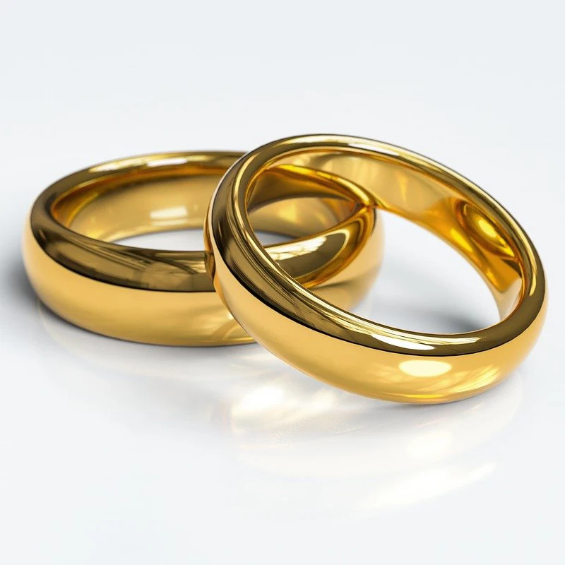Фото Позолоченные вольфрамовые свадебные кольца для мужчин и женщин простое