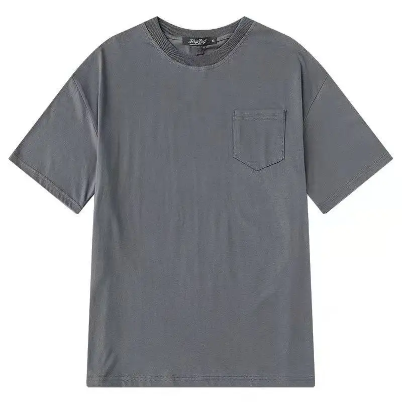 Unisex Loose Casual Solid Color Round Neck Pocket Short-Sleeved T-Shirt All-Match Street Trend Tops With Comfortable Personality
Unisex Loose Casual Solid Color Round Neck Pocket Short-Sleeved T-Shirt All-Match Street Trend Tops With Comfortable Personality