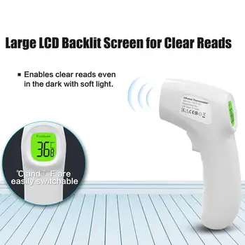 Non-Contact Digital Infrared Thermometer For Kids Adults Portable Electronic Forehead Thermometer Body Temperature Measurement
Non-Contact Digital Infrared Thermometer For Kids Adults Portable Electronic Forehead Thermometer Body Temperature Measurement