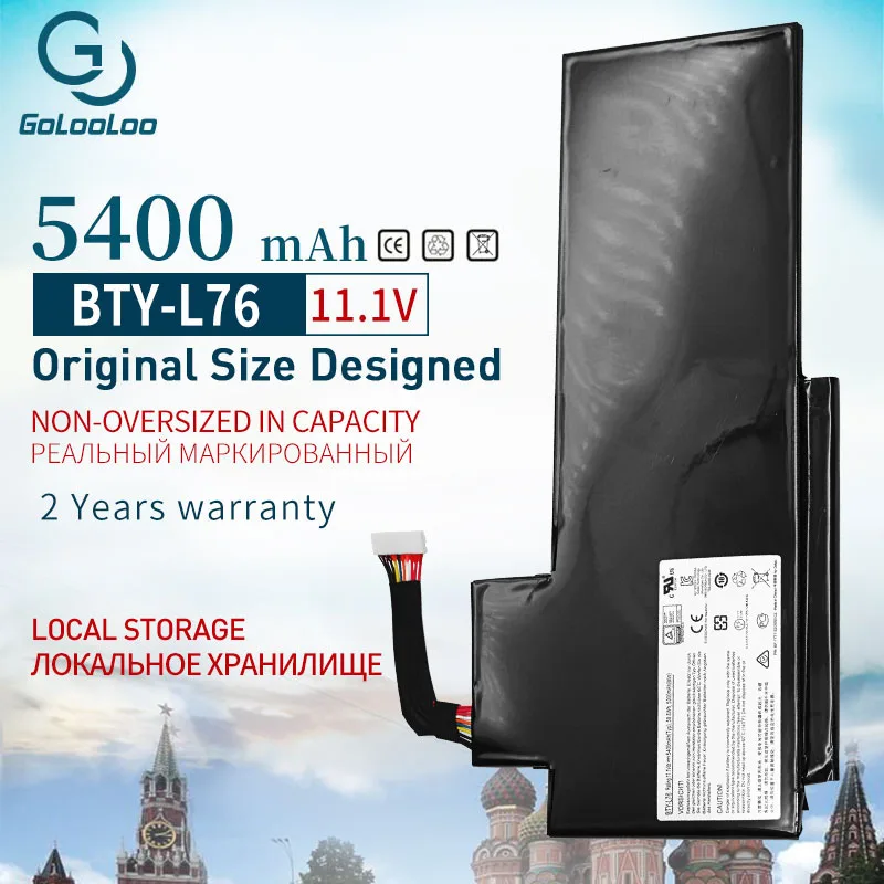 Golooloo11.1V BTY-L76 Аккумулятор для MSI GS70 2OD 2PC 2PE 2QC 2QD 2QE GS72 MS-1771 MS-1772 MS-1773 MS-1774 ДЛЯ MEDION X7613 MD98802