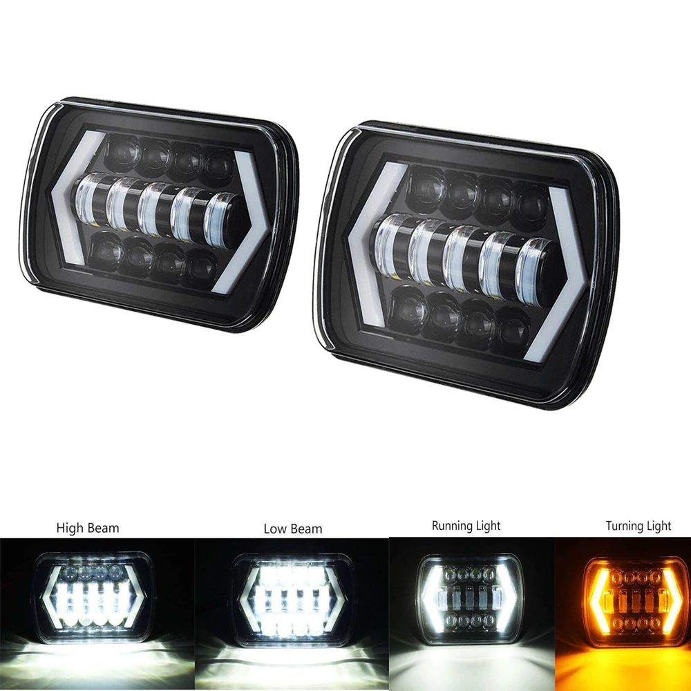 2pcs 55W Led 5x7" 7X6" Inch Headlight High/Low DRL Truck Motorcycle Tractors ATV Headlights Jeep Cherokee XJ lada 4x4
2pcs 55W Led 5x7" 7X6" Inch Headlight High/Low DRL Truck Motorcycle Tractors ATV Headlights Jeep Cherokee XJ lada 4x4