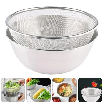 1Pc Drain Basket Multifunction Stainless Steel Practical Rice Washer Salad Bowl for Home
1Pc Drain Basket Multifunction Stainless Steel Practical Rice Washer Salad Bowl for Home