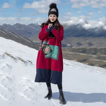 Women Cotton Linen Dress Embroidery Vintage Robes Warm 2020 Winter New Patchwork A-Line Women Cloths Thick Dresses
Women Cotton Linen Dress Embroidery Vintage Robes Warm 2020 Winter New Patchwork A-Line Women Cloths Thick Dresses