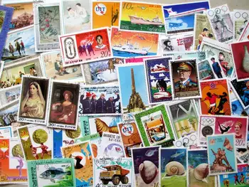 

50Pcs/Lot DPR Korea Stamp Topic All Different NO Repeat Postage Stamps with Post Mark for Collecting