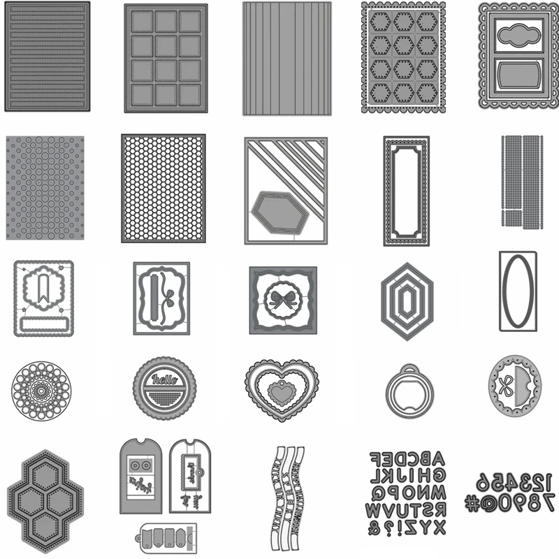 Metal Cutting Dies Square 26 A-Z Letter Number Round Heart Frame Decorate Cards Diy Make Album Photos Scrapbook Craft New
Metal Cutting Dies Square 26 A-Z Letter Number Round Heart Frame Decorate Cards Diy Make Album Photos Scrapbook Craft New