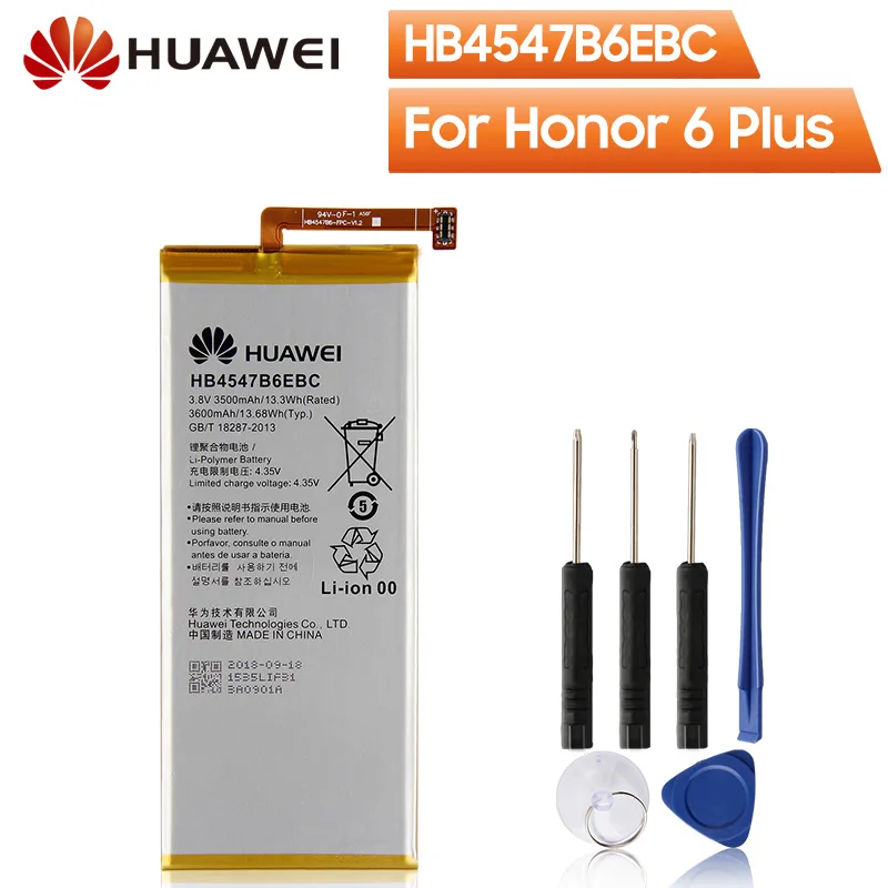 Оригинальная Замена аккумулятора телефона для Huawei Honor 6 Plus PE CL00 UL00 TL20 TL10 HB4547B6EBC