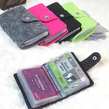 New wool felt Function 24 Bits Card Case Business Card Holder Men Women Credit Passport Card Bag ID Passport Card Wallet
New wool felt Function 24 Bits Card Case Business Card Holder Men Women Credit Passport Card Bag ID Passport Card Wallet