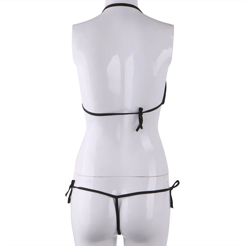 1 Set Women's Sexy Micro Thong G string Lingerie Top Bra Bottom Bikini Beach Swimwear