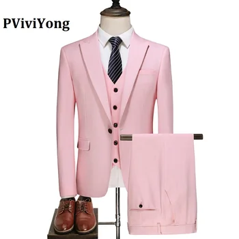 PViviYong brand 2019 high quality suit men wedding Business Suit Three-piece (Jackets + Vest + Pants) 6709
PViviYong brand 2019 high quality suit men wedding Business Suit Three-piece (Jackets + Vest + Pants) 6709