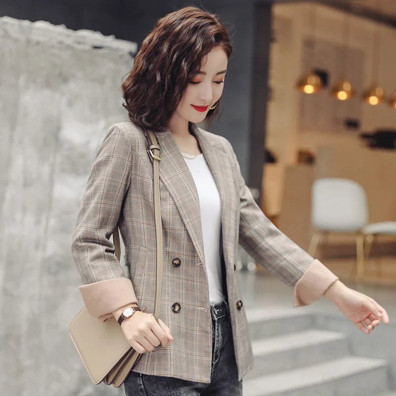 Online Celebrity-Small Suit Women's 2019 Autumn New Style Plaid Coat Korean-style Students Pattern Leisure Suit WOMEN'S Dress Fa
Online Celebrity-Small Suit Women's 2019 Autumn New Style Plaid Coat Korean-style Students Pattern Leisure Suit WOMEN'S Dress Fa