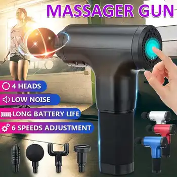 Muscle Massage Gun Deep Tissue Massager Therapy Gun Exercising Muscle Pain Relief Body Shaping With 4 heads
Muscle Massage Gun Deep Tissue Massager Therapy Gun Exercising Muscle Pain Relief Body Shaping With 4 heads