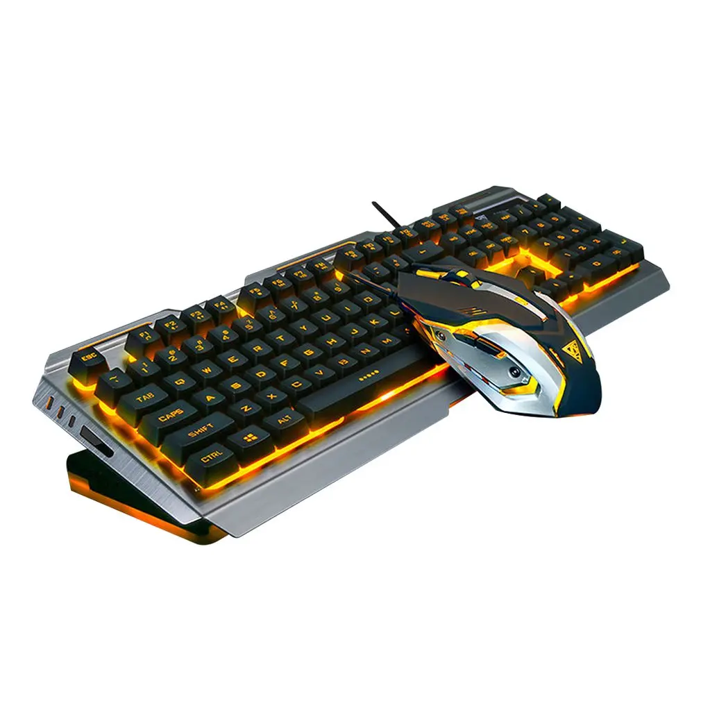 Mechanical Keyboard USB Wired Ergonomic Backlit Mechanical Feel Gaming Keyboard and Mouse Set with Aluminium Alloy Panel
Mechanical Keyboard USB Wired Ergonomic Backlit Mechanical Feel Gaming Keyboard and Mouse Set with Aluminium Alloy Panel