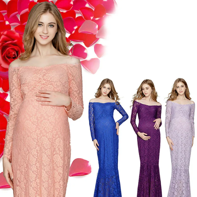 Lace Fishtail Maternity Dresses For Photo Shoot Clothes Shoulderless Pregnancy Dress Photography Maternity Photography Props
Lace Fishtail Maternity Dresses For Photo Shoot Clothes Shoulderless Pregnancy Dress Photography Maternity Photography Props