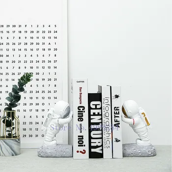 

CREATIVE RESIN CHARACTER FURNISHING SCULPTURE ASTRONAUT SPACE BOOKCASE STORAGE MODERN HOME LIVING ROOM DECORATION FIGURINE
