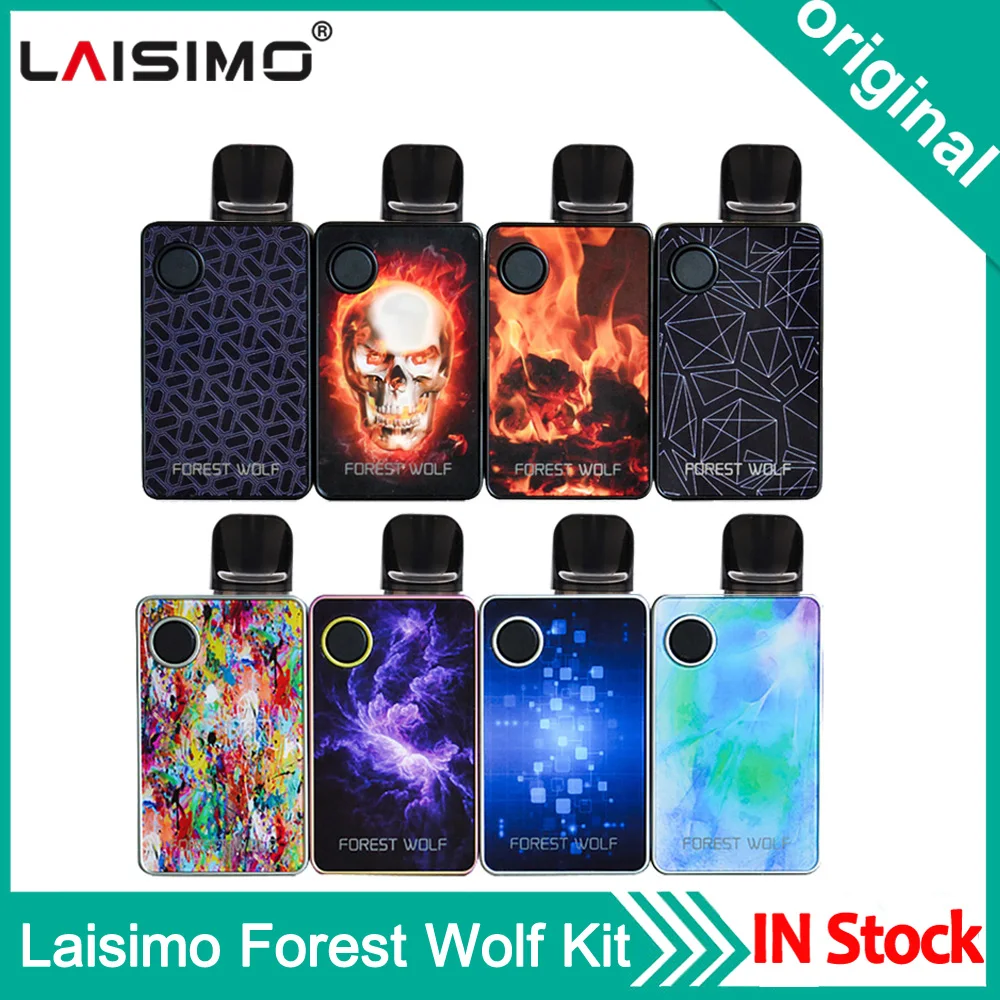 Оригинальный Laisimo волка Pod Vape комплект с 1.2ohm и 0 6 Ом катушки ручка испаритель