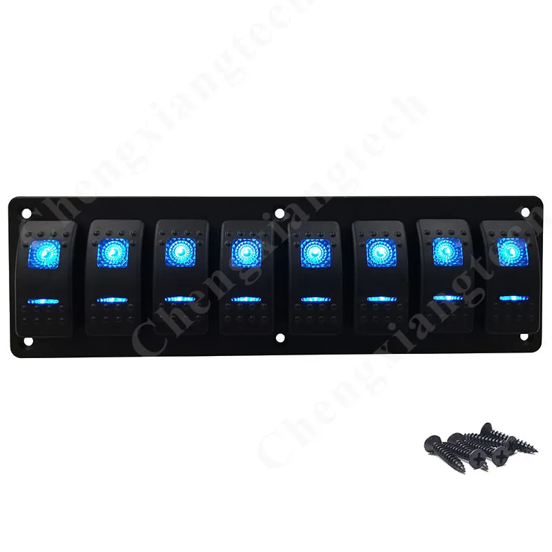 12 В 24 В Автомобильная лодка 8 каналов алюминиевая клавишная панель с синим светодиодом 5 контактов SPST вкл./ВЫКЛ. Переключатель «сделай сам» Аксессуары
12 В 24 В Автомобильная лодка 8 каналов алюминиевая клавишная панель с синим светодиодом 5 контактов SPST вкл./ВЫКЛ. Переключатель «сделай сам» Аксессуары