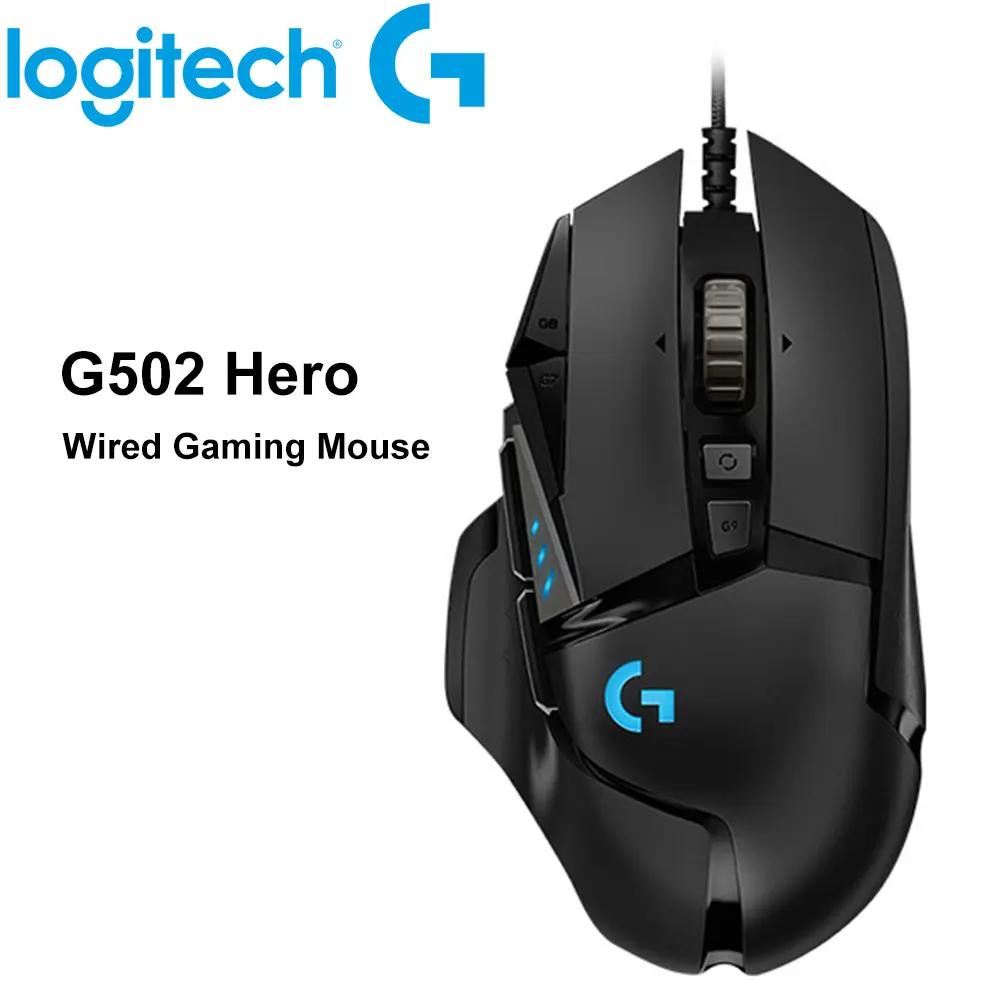 Logitech G502 Hero Wired Gaming Mouse Lightsync RGB 16.8M Backlight 11 Programmable Buttons for Desktop Laptop PC Mouse Gamer
Logitech G502 Hero Wired Gaming Mouse Lightsync RGB 16.8M Backlight 11 Programmable Buttons for Desktop Laptop PC Mouse Gamer