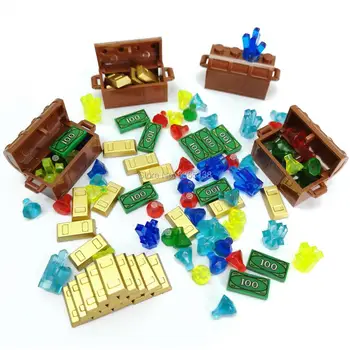 City Accessories Money Treasure Chest Set Block Brick Building Toy Bill Dollar Diamonds Ore Coin Plating Gold Bars Gem Jewls
City Accessories Money Treasure Chest Set Block Brick Building Toy Bill Dollar Diamonds Ore Coin Plating Gold Bars Gem Jewls