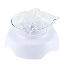 חמוד 15 מעלות מוטה Stand שקוף האכלת קערת עבור חיות מחמד חתול(China)