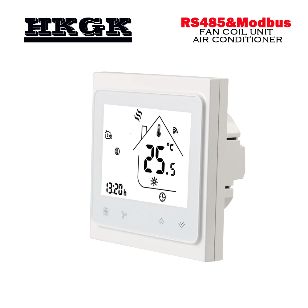 95-240VAC, 24VAC 2 pipe 4 pipe Fan coil heating and cooling, with RS485 & MODBUS communication air conditioner thermostat
95-240VAC, 24VAC 2 pipe 4 pipe Fan coil heating and cooling, with RS485 & MODBUS communication air conditioner thermostat