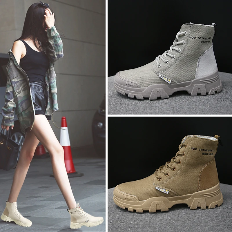 womens canvas ankle boots