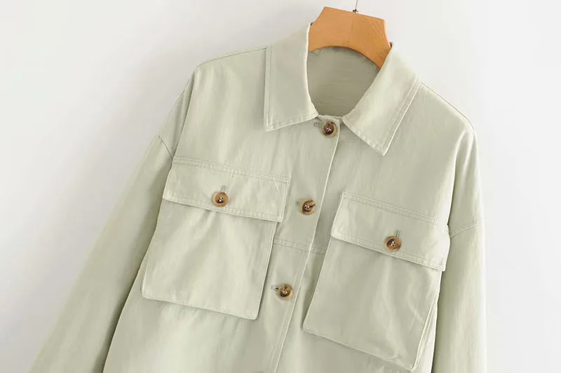 F1742-Western Style WOMEN'S Dress 2019 Spring And Autumn New Style Loose-Fit Fold-down Collar Large Pocket Jacket Women's
F1742-Western Style WOMEN'S Dress 2019 Spring And Autumn New Style Loose-Fit Fold-down Collar Large Pocket Jacket Women's