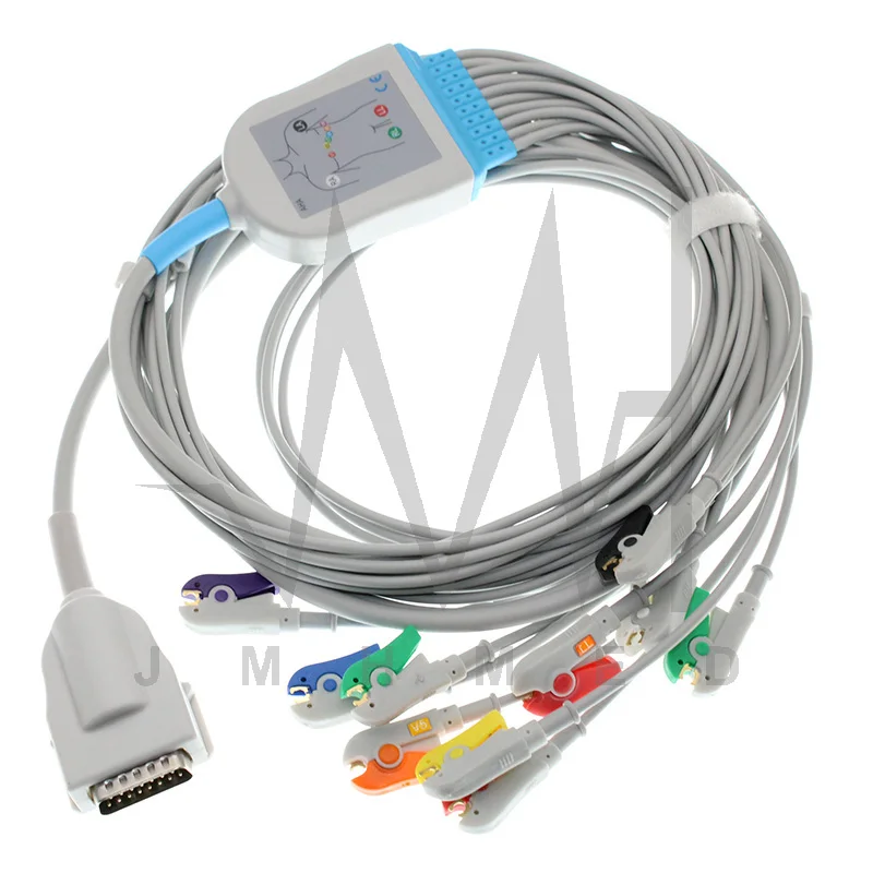 

Compatible Burdick Quinton ATRIA EKG Monitor,Eclipse 4/400/8/800/850/850i/Plus,10 Leads EKG Cable,10kΩ Defibrillate Resistor.