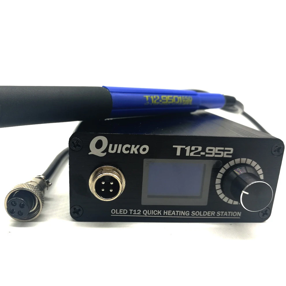 Soldering StationOLED Digital Electronic Soldering iron and 907 plastic handle welding iron tip without power plug T12-952
Soldering StationOLED Digital Electronic Soldering iron and 907 plastic handle welding iron tip without power plug T12-952